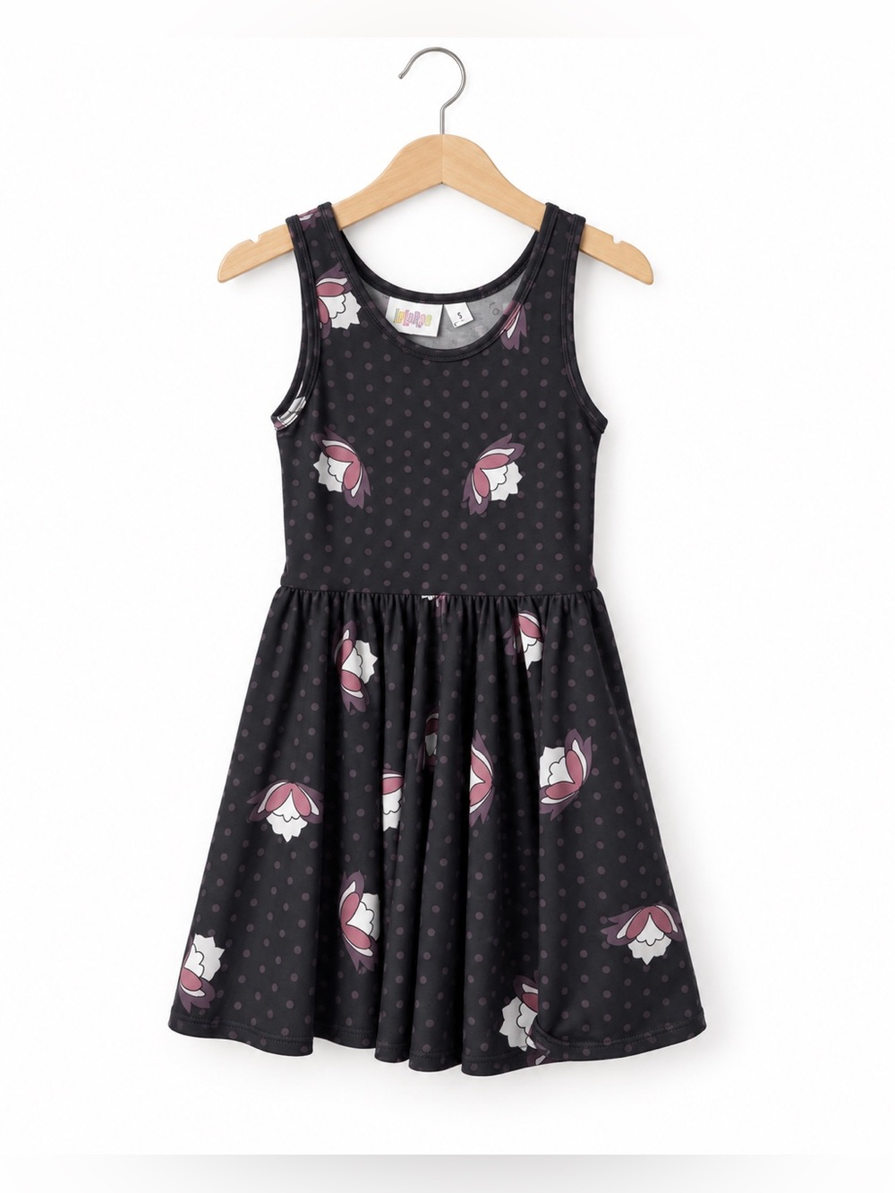 Dot Dot Smile Black Unicorn Twirl Dress Girls 2T NWT Sleeveless Polka Dot